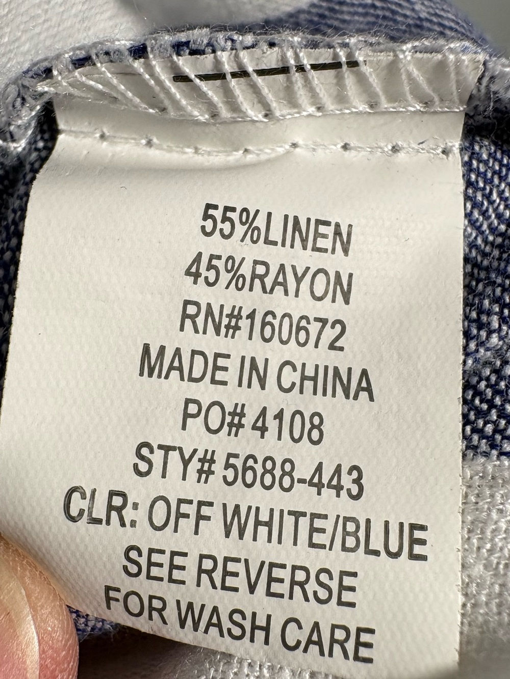 BLUE ISLAND | Blue and White Striped Button-Front Linen Shirt Dress L Coverup - Picture 12 of 14